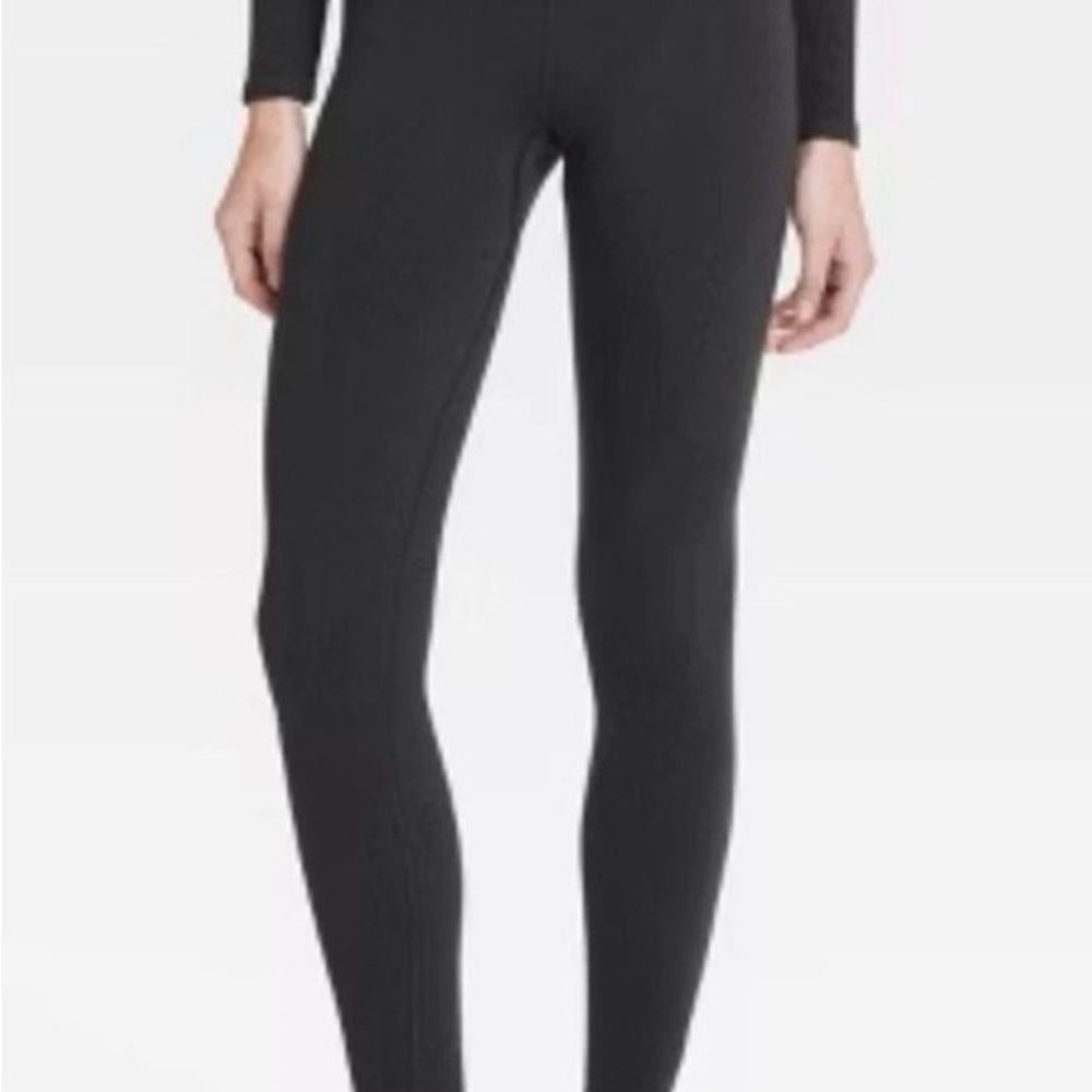 All In Motion Women's Black High Rise 7/8 Seamless Leggings Size XL Reg
